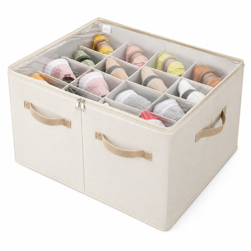 👟 Shoe Storage Organizer | Divided Compartments | Closet & Under-Bed Storage
