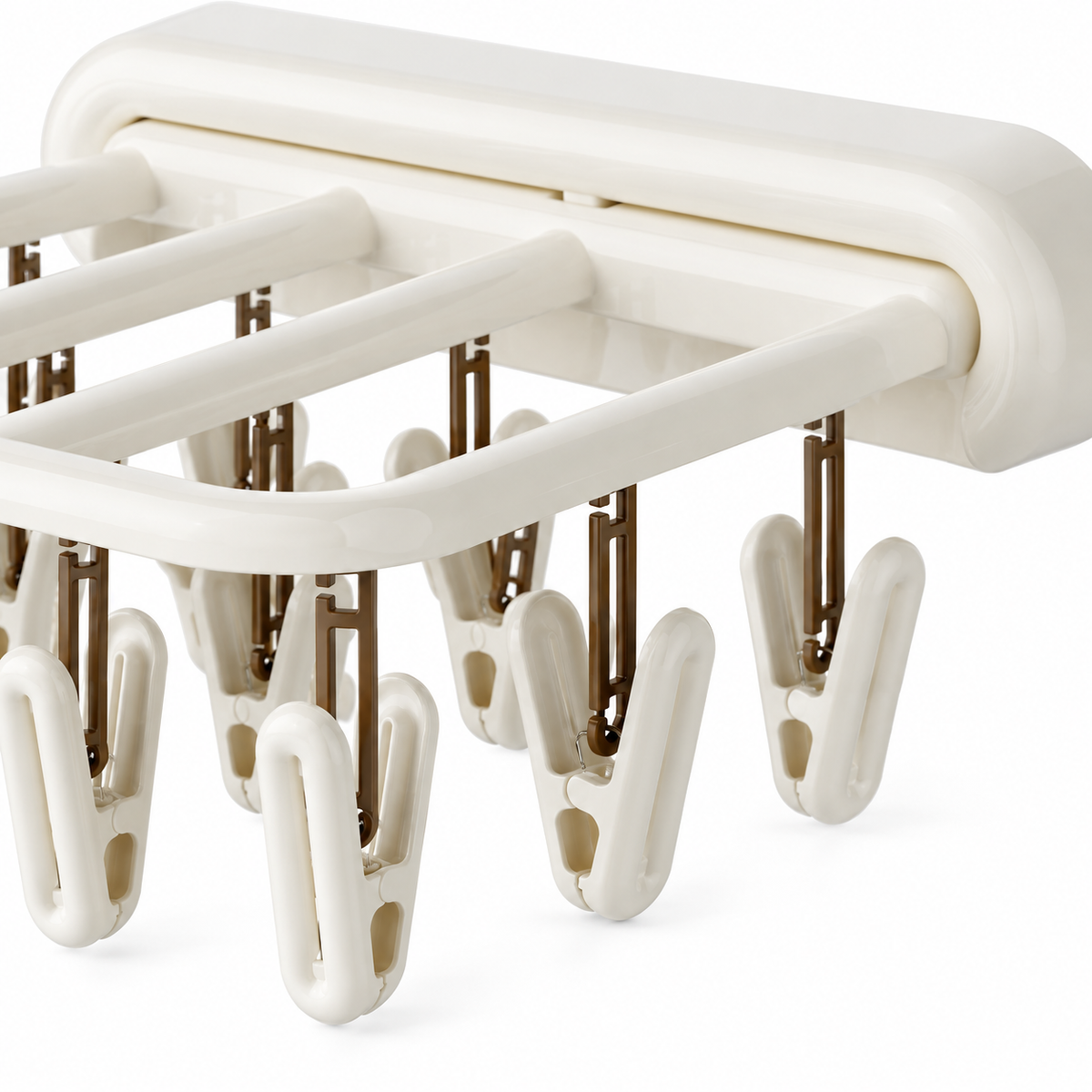 🧺 Space-Saving | Foldable Wall Drying Rack | Multi-Clip Laundry Hanger