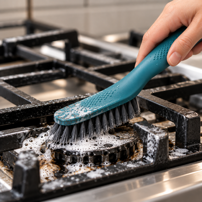 🧼 Cleaning Brush | Plastic Handle | Kitchen | Homeowners | Teal Grip