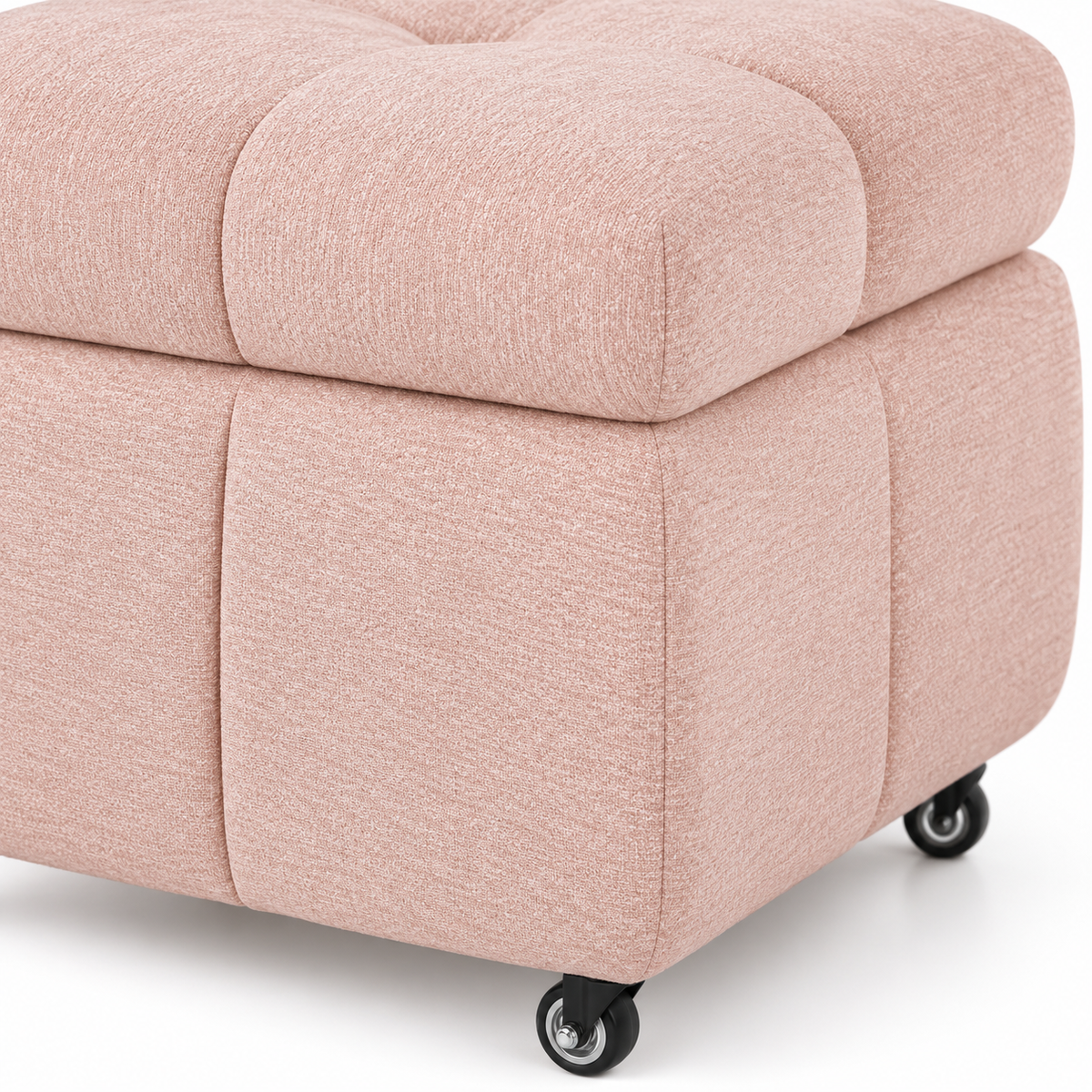 🪑 Rolling Ottoman | Upholstered Footrest | Living Room & Bedroom | Soft Cushioned Stool