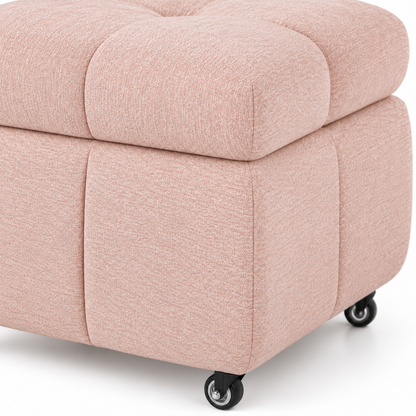 🪑 Rolling Ottoman | Upholstered Footrest | Living Room & Bedroom | Soft Cushioned Stool