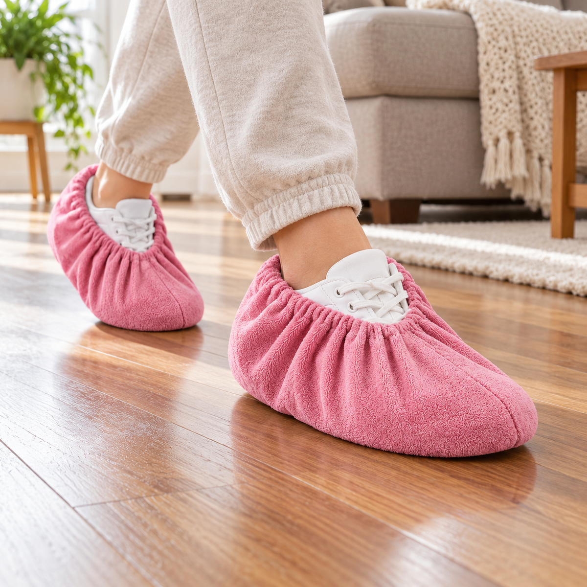 👟 Floor-Friendly | Stretch Reusable Shoe Protection | Soft Indoor Covers