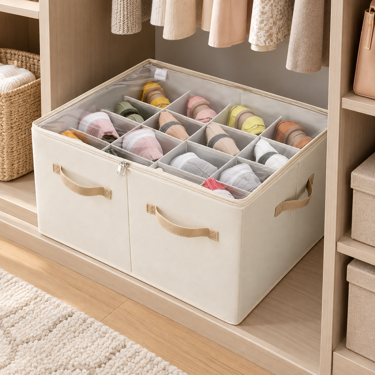 👟 Shoe Storage Organizer | Divided Compartments | Closet & Under-Bed Storage
