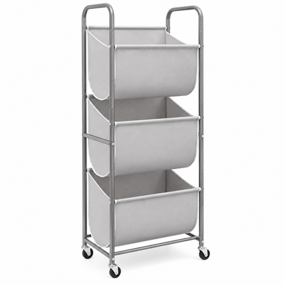 🛒 Space-Saving | Metal Bathroom Homemaker Gift | 3-Tier Rolling Organizer