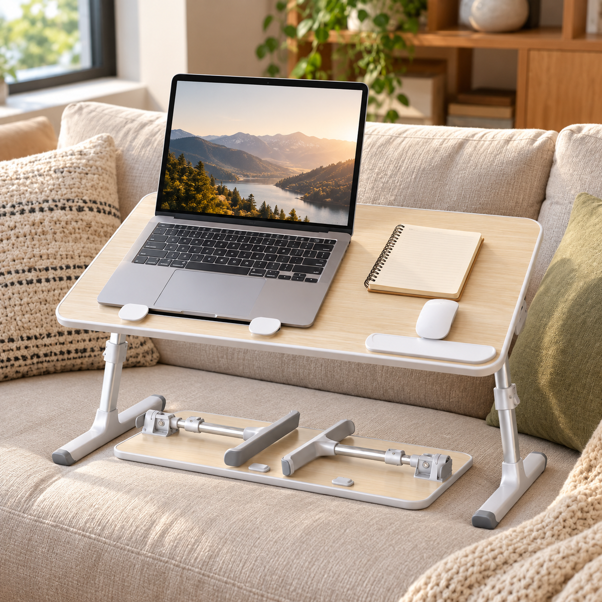 💻 Adjustable Laptop Desk | Foldable Bed Tray | Sofa & Bedroom | Portable Workstation