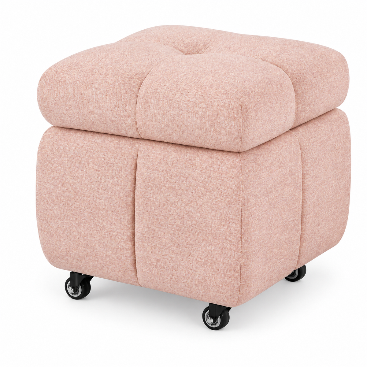 🪑 Rolling Ottoman | Upholstered Footrest | Living Room & Bedroom | Soft Cushioned Stool