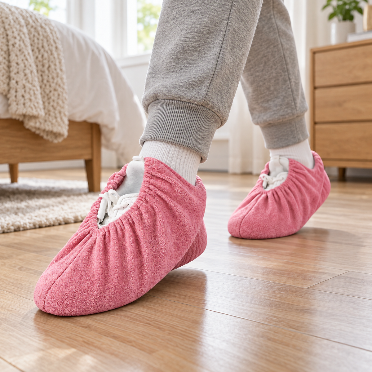 👟 Floor-Friendly | Stretch Reusable Shoe Protection | Soft Indoor Covers